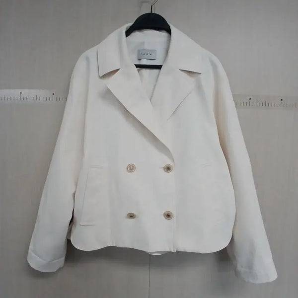 [BUNJANG] The Izzat Double Button Crop Jacket Ivory / 더 아이잗 더블 버튼 크롭 자켓 아이보리 66