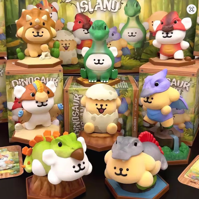 [BUNJANG] Maltese Dinosaur Figurine Set (2 Pieces) / 공룡 몰티즈 피규어 2개 세트