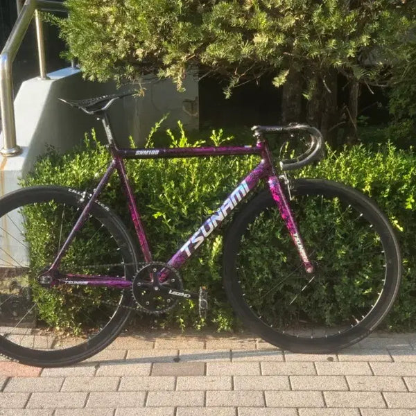 [BUNJANG] Tsunami SNM100 Flame Purple L Size Bicycle / 쓰나미 불꽃퍼플 무하자급 판/대  (검색어: 레드와인 픽시 카멜레온 블랙 금장쓰나미 연핑크 쓰나미)