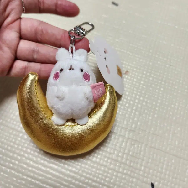 [BUNJANG] Golden Moon Molang Keyring / 황금달 몰랑 키링 새상품