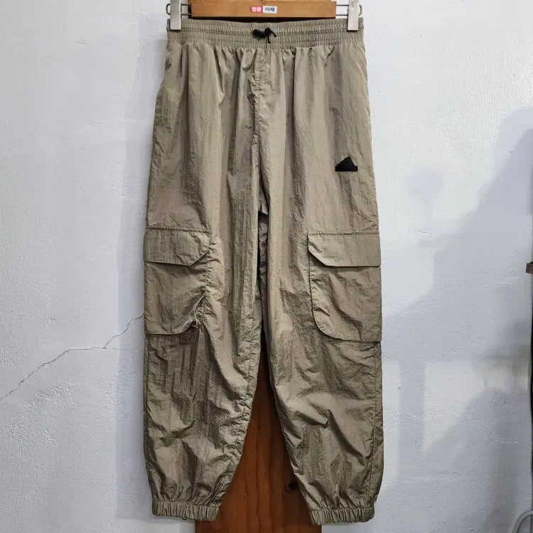 [BUNJANG] Adidas Nylon Cargo Pants Khaki Size 27 / 아디다스 메쉬안감 나일론 카고 팬츠 바지 카키 27