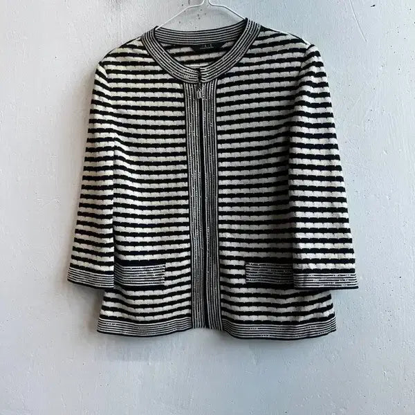 [BUNJANG] Daks Striped Knit Jacket / 닥스 스트라이프 니트자켓