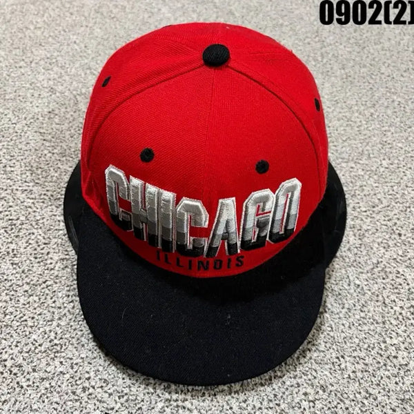 [BUNJANG] Chicago Snapback Red/Black / 시카고 스냅백 레드/블랙 0902
