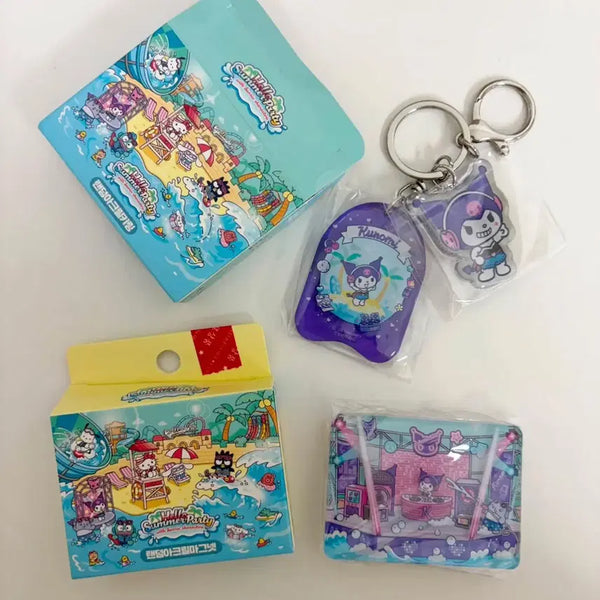 [BUNJANG] Everland Hello Kitty Summer Party Random Magnet Keychain / 에버랜드 캐비 랜덤 마그넷 키링
