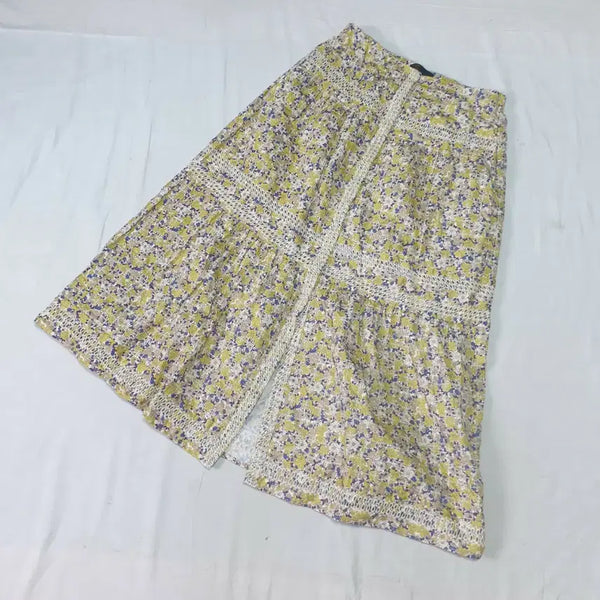 [BUNJANG] Maje Floral Pattern Long Skirt / 마쥬 플로럴 패턴 롱 스커트