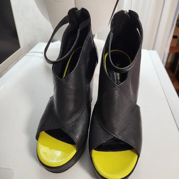 [BUNJANG] Chausser Lapin Leather Open-Toe Sandals / 수제화 쇼쉬르라팡 가죽 샌들
