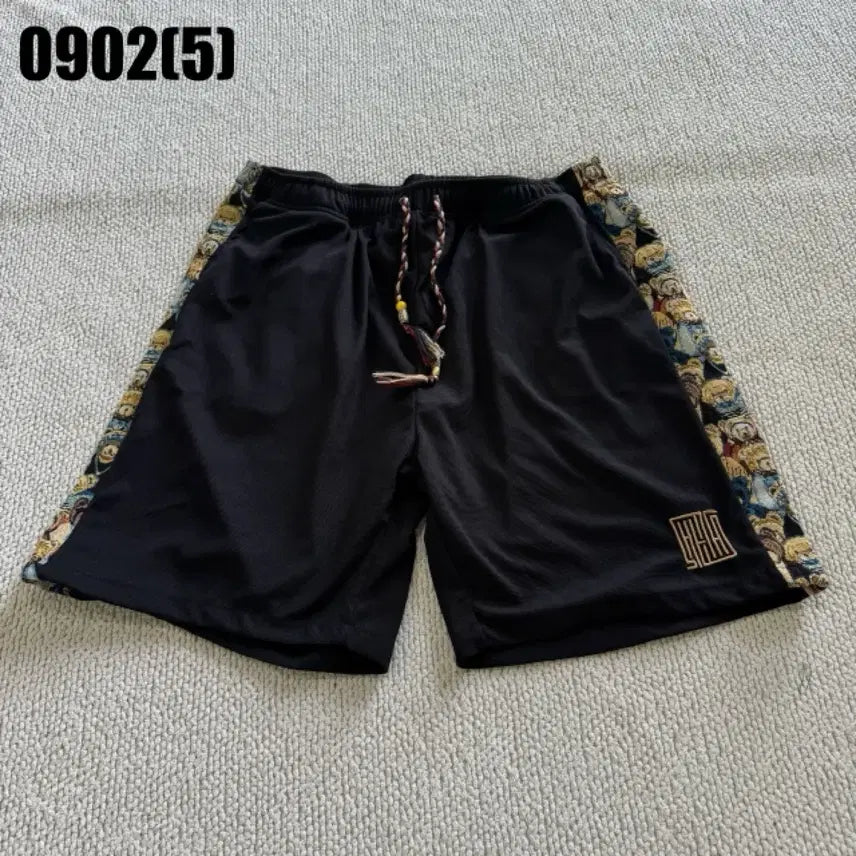 [BUNJANG] Black Pattern Shorts 7XL / 블랙 패턴 반바지 7xl 0902