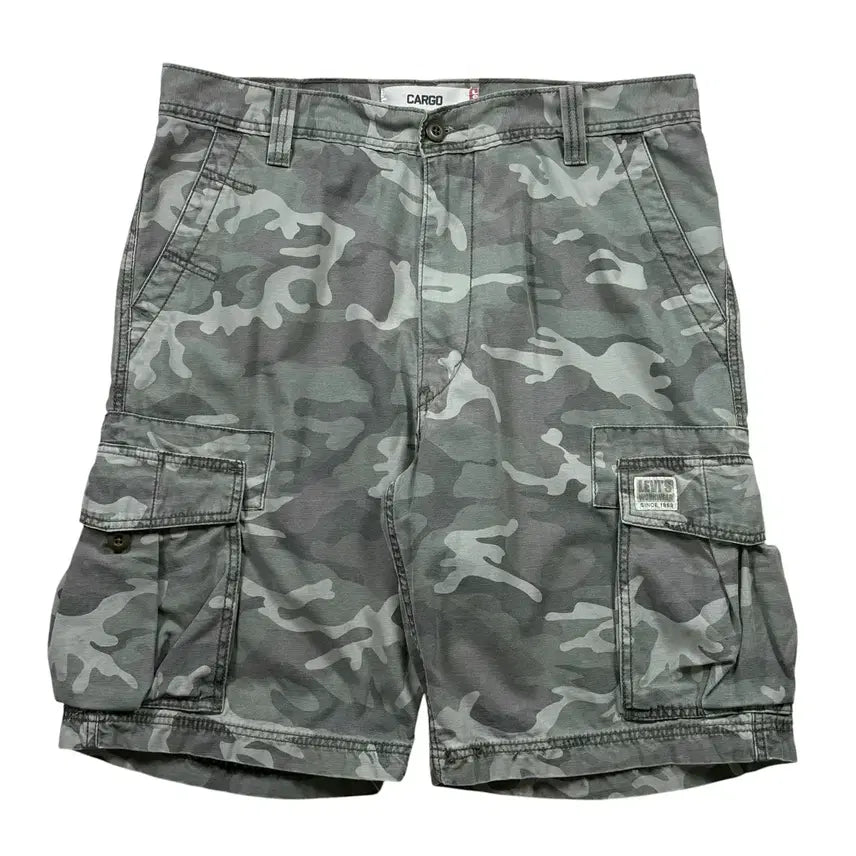 [BUNJANG] Levi's Camouflage Cargo Half Pants / 리바이스 카모플라쥬 카고 하프 팬츠