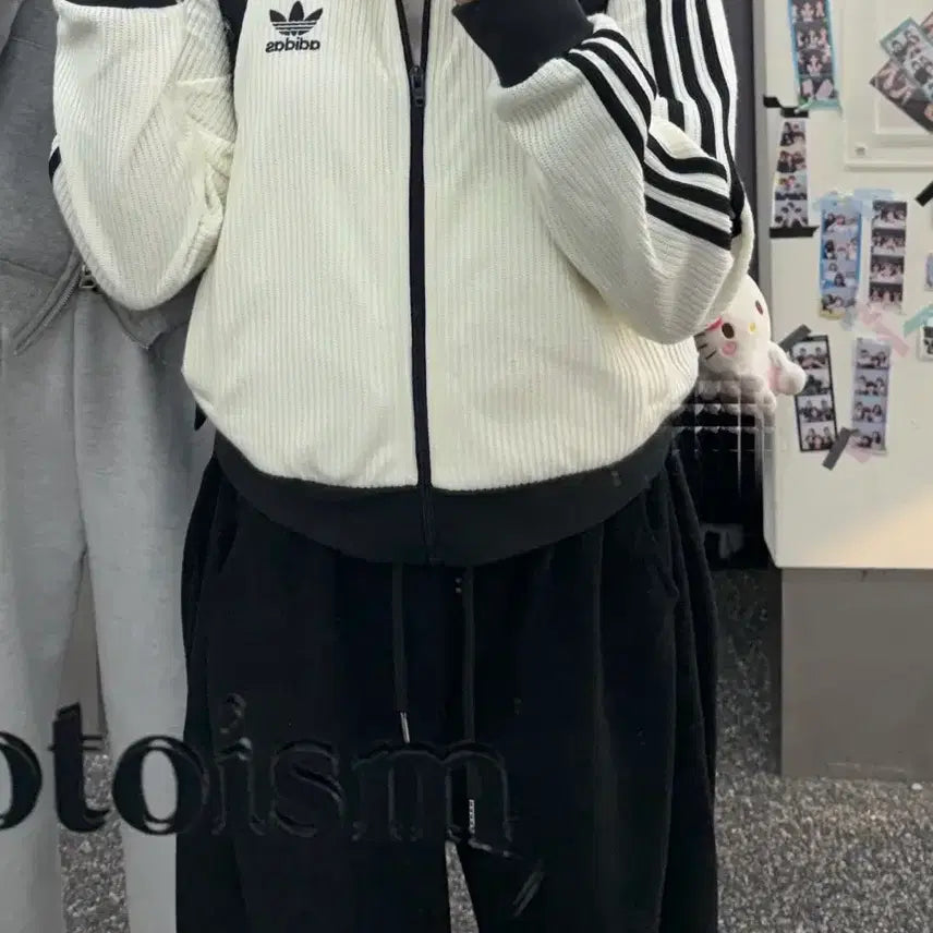 [BUNJANG] Adidas Waffle Classic Track Top / 아디다스 와플 클래식 트랙탑