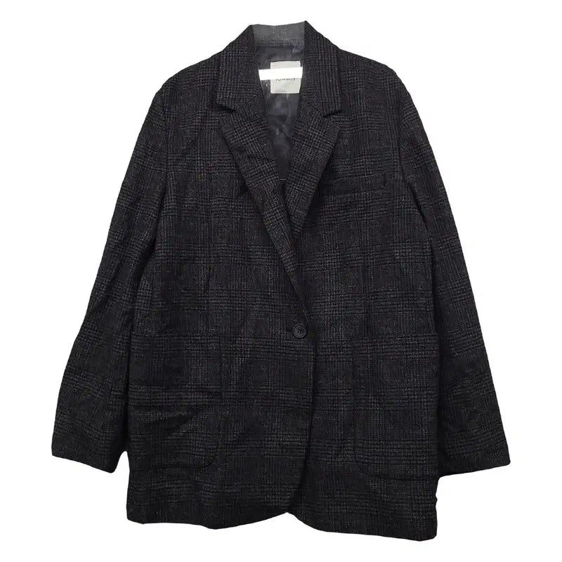 [BUNJANG] Studio Tomboy Gray Check Modern Single Tailored Blazer / 스튜디오톰보이 그레이 체크 모던 싱글 테일러드 블레이저 85
