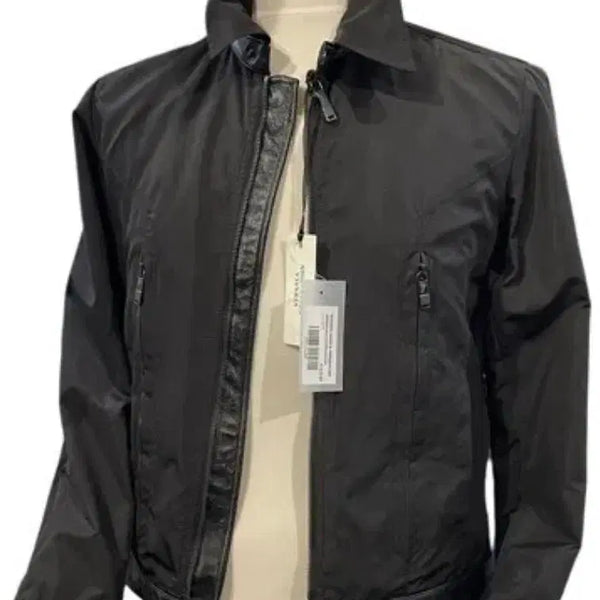 [BUNJANG] Versace Collection Black Leather Detail Jacket / 베르사체 (정품) 컬렉션 블랙 재킷