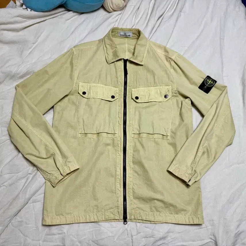 [BUNJANG] Stone Island Old Effect Overshirt Beige / 스톤아일랜드 올드이펙트 오버셔츠 베이지