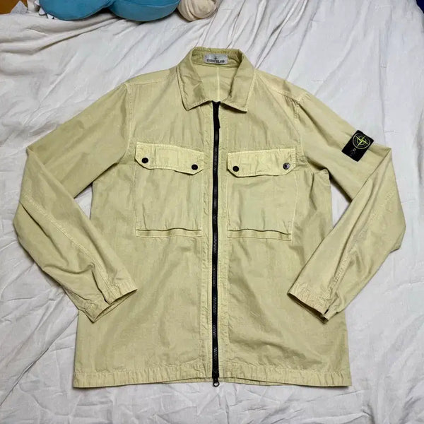 [BUNJANG] Stone Island Old Effect Overshirt Beige / 스톤아일랜드 올드이펙트 오버셔츠 베이지