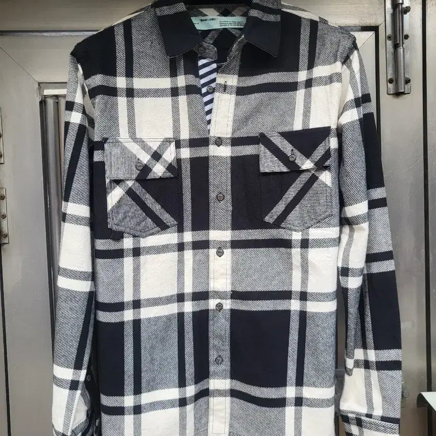 [BUNJANG] Off-White Wool Checkered Shirt Medium / 정품 오프화이트 모직 체크셔츠 M 상태우수