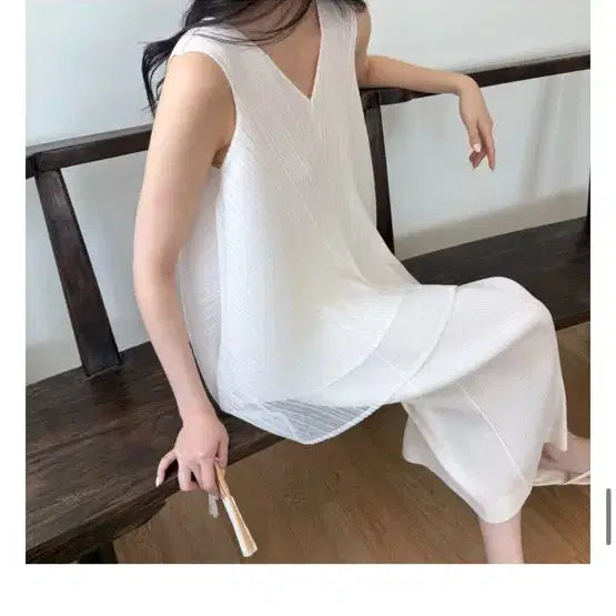 [BUNJANG] Pleated Blouse Ivory / (새상품)플리츠 블라우스 아이보리