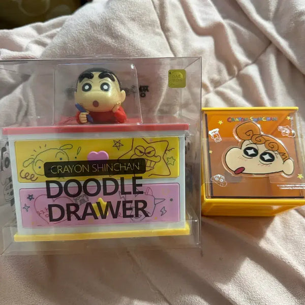 [BUNJANG] Shin-chan & Himawari Drawer Set (Sealed) / 짱구는못말려 짱구낙서서랍장 아트박스구매 (미개봉/새상품)