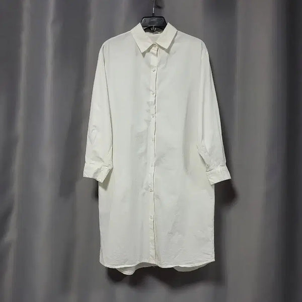 [BUNJANG] White Long Shirt / 화이트 롱 셔츠