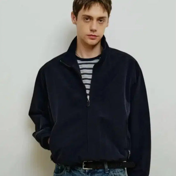 [BUNJANG] Minav Nylon Zip-Up Jacket Navy M / [M]미나브 나일론 집업자켓 네이비