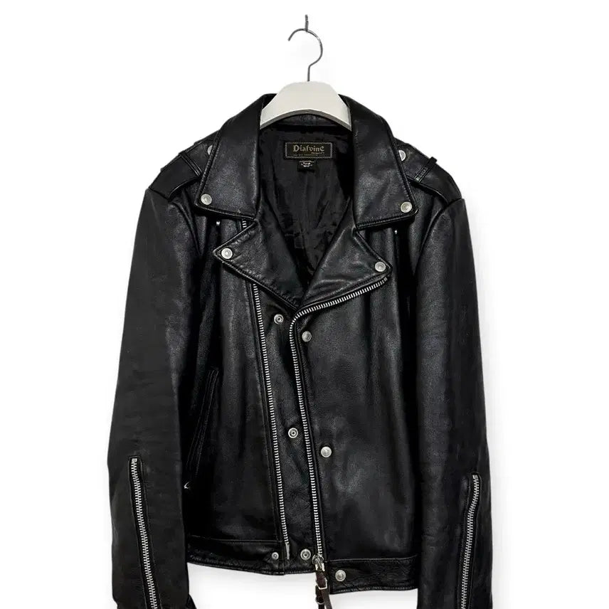 [BUNJANG] Diafvine Leather Rider Jacket / 디아프바인 가죽 라이더 자켓
