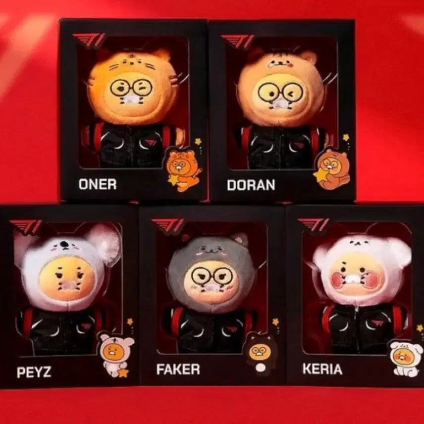 [BUNJANG] T1 Chunsik Keyring Doll Bundle Set / T1 춘식이 키링 인형 오너,페이커 일괄 판매