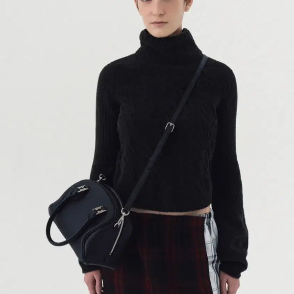 [BUNJANG] Vunque Half Moon Debut Tote Small Black / 분크 하프문 데뷔토트 스몰