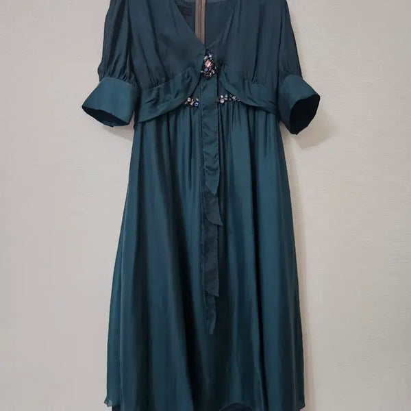 [BUNJANG] Mine Silk Rayon Blend Dress / 마인 실크레이온혼방 원피스