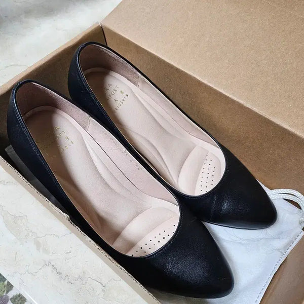 [BUNJANG] Sera Leather Pumps Mid-Heel Shoes (235) / 세라 펌프스 미들힐 가죽 여성 구두 235