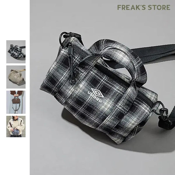 [BUNJANG] Umbro x Freaks Store Flannel Mini Boston Bag / 엄브로 프릭스 별주 플란넬 미니 보스턴백