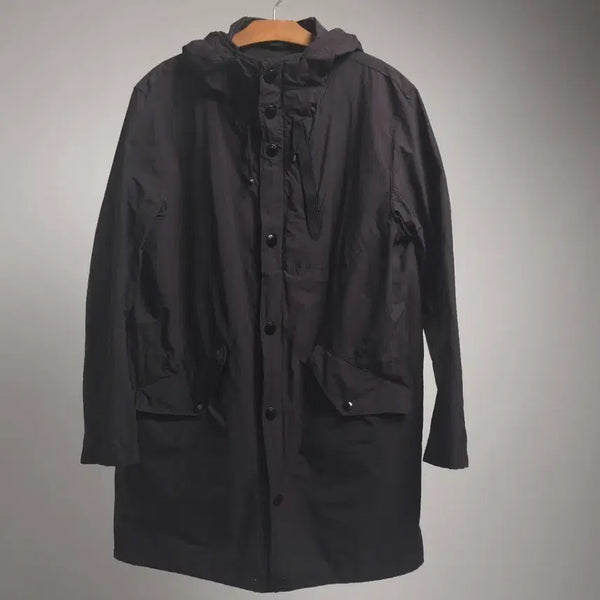 [BUNJANG] INTERMEZZO I.M.Z Premium Long Hooded Coat / 인터메조 I.M.Z 롱 후드 코트 트렌치코트 야상 자켓 바람막이 105 스톤 CP