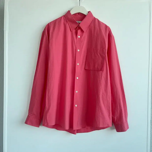 [BUNJANG] LVAN Pink Basic Shirt / LVAN 핑크 베이직 셔츠 M-04
