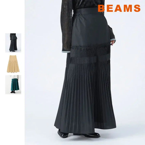 [BUNJANG] BEAMS Heart Slit Pleated Skirt / 빔즈 하트 절개 플리츠스커트
