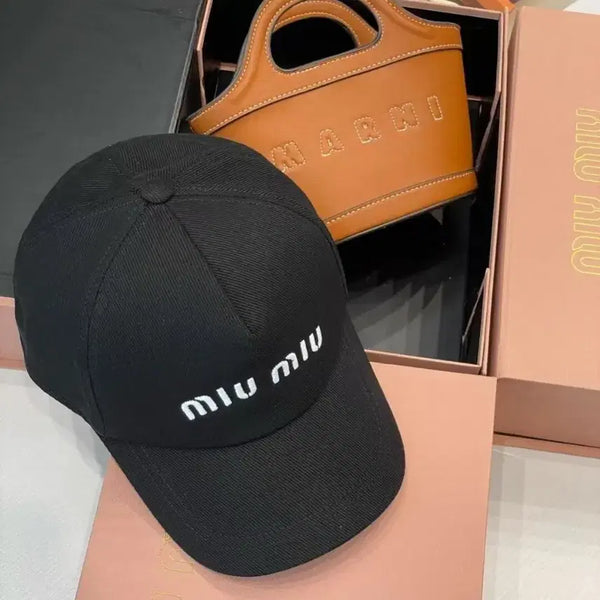[BUNJANG] Miu Miu Black Cotton Baseball Cap / MiIu MiIu 블랙 볼캡 정품