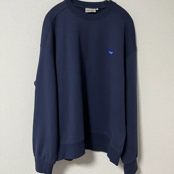 [BUNJANG] Carhartt WIP Heart Patch Sweatshirt Navy L / 칼하트WIP 하트패치 맨투맨 네이비 L