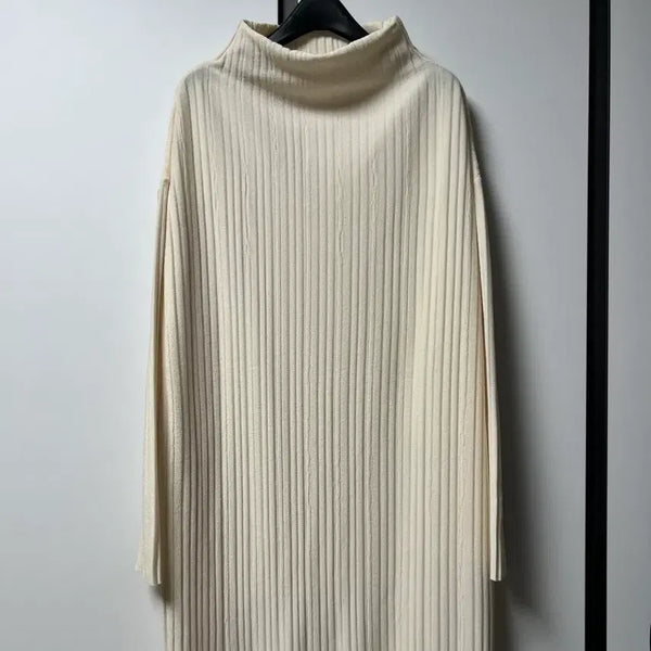 [BUNJANG] High Neck Wrinkle Dress / 하이넥 링클 주름 원피스