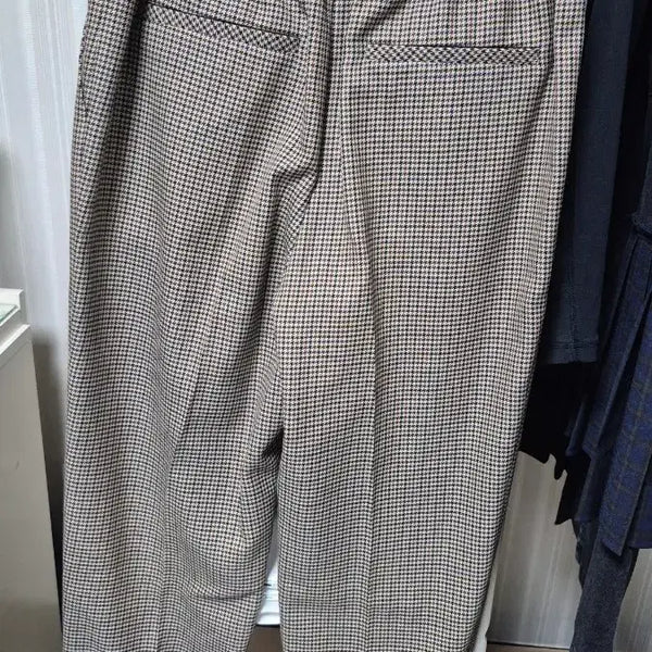 [BUNJANG] Check Pattern Banding Jogger Pants / 체크 패턴 바지 밴딩 조거 팬츠
