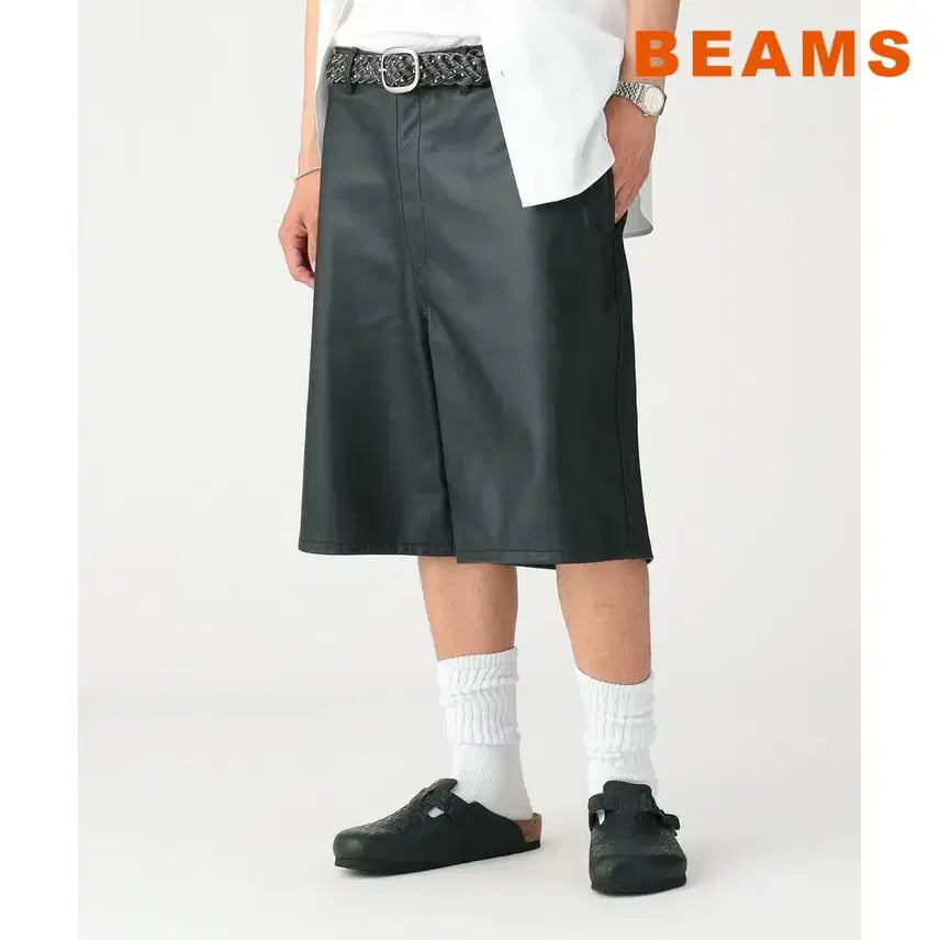 [BUNJANG] BEAMS Leather Shorts / 빔즈 레더 반바지