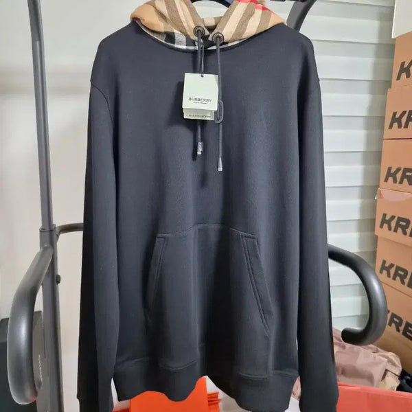 [BUNJANG] Burberry Check Hoodie (M) / 24SS 버버리 체크 후드티 m 새상품