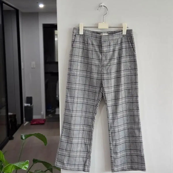 [BUNJANG] Check Pattern Suit Shorts Size 55 / 55사이즈 체크정장숏바지