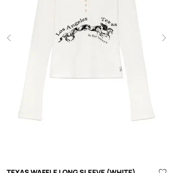 [BUNJANG] Glony Texas Waffle Long Sleeve White / [가격고정] 글로니 텍사스 와플 롱슬리브 화이트
