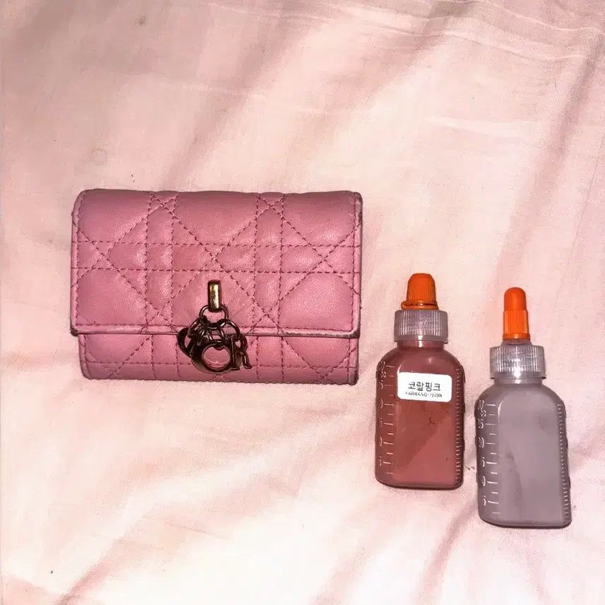 [BUNJANG] Dior Glycine Cannage Wallet Pink / 공홈구매 제품 Dior 디올 글리신 까나쥬 지갑 핑크