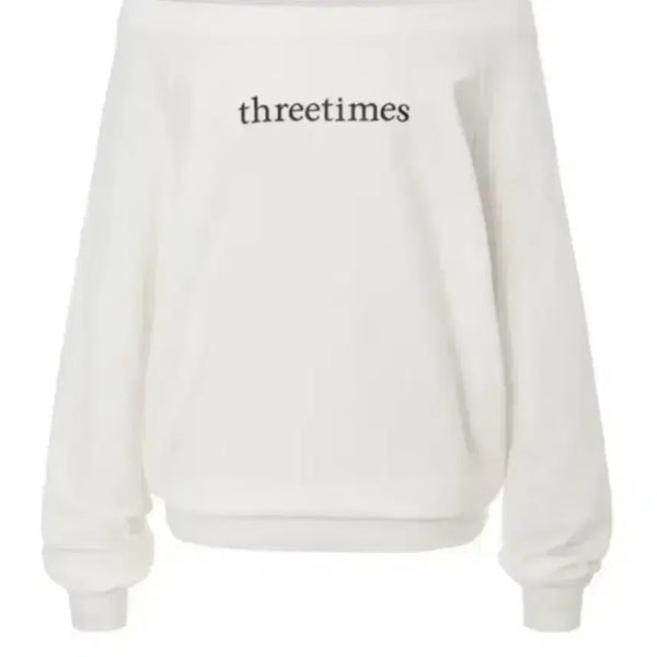 [BUNJANG] 3Times Basic Logo Off Top S White / 새상품)쓰리타임즈 베이직 로고 오프 탑 s 화이트