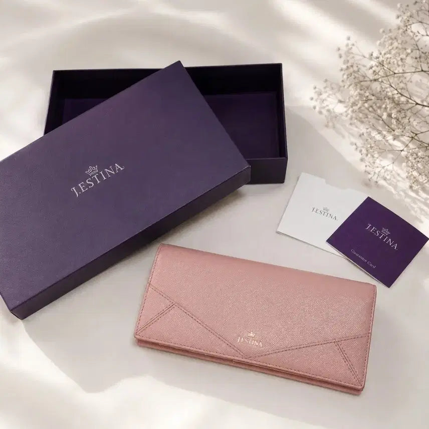 [BUNJANG] J.ESTINA Iris Uno Long Wallet Indian Rose / 제이에스티나 핑크 장지갑 인디안 로즈 메트로시티 코치 닥스 헤지스 질스튜어트 빈폴