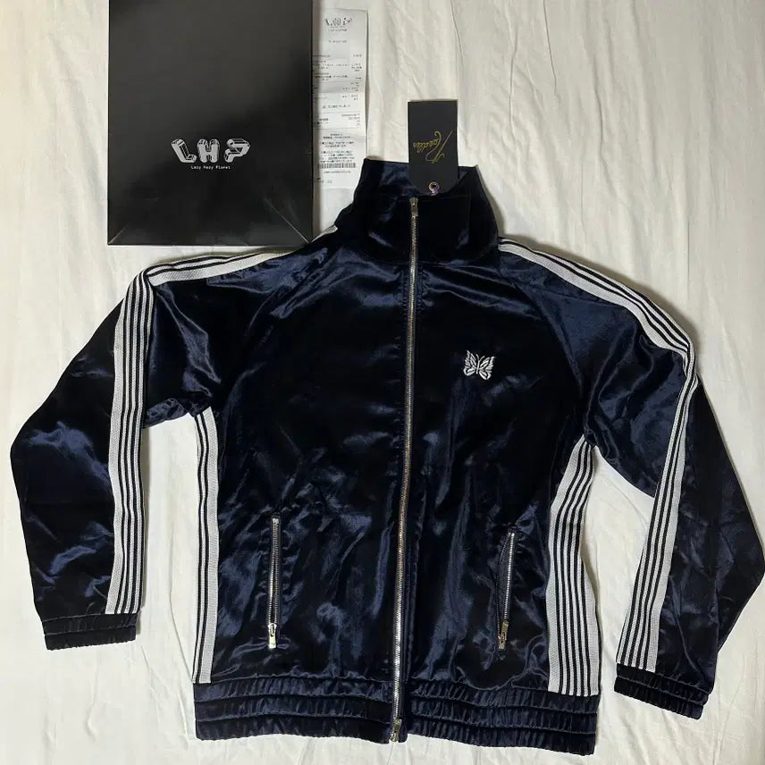 [BUNJANG] Needles Velour Track Jacket Navy / [L/새상품] 니들스 needles 벨루어 트랙 자켓 네이비