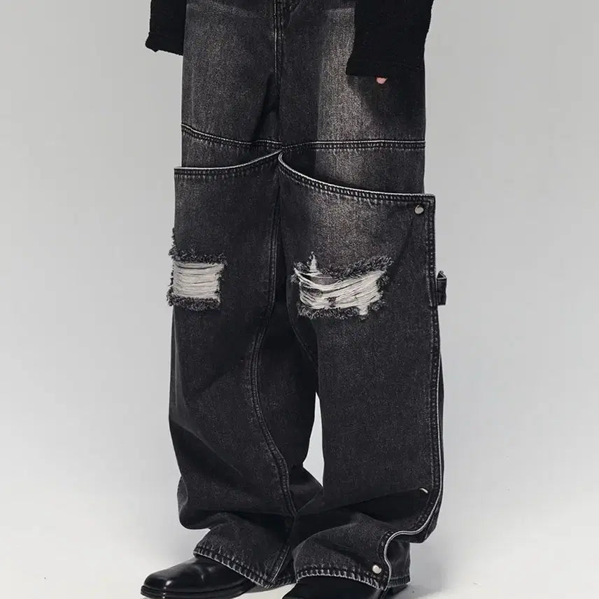 [BUNJANG] Maisonmined Ajouter Snap Denim Pants (Size 50) / 메종미네드 AJOUTER SNAP DENIM PANTS (50)