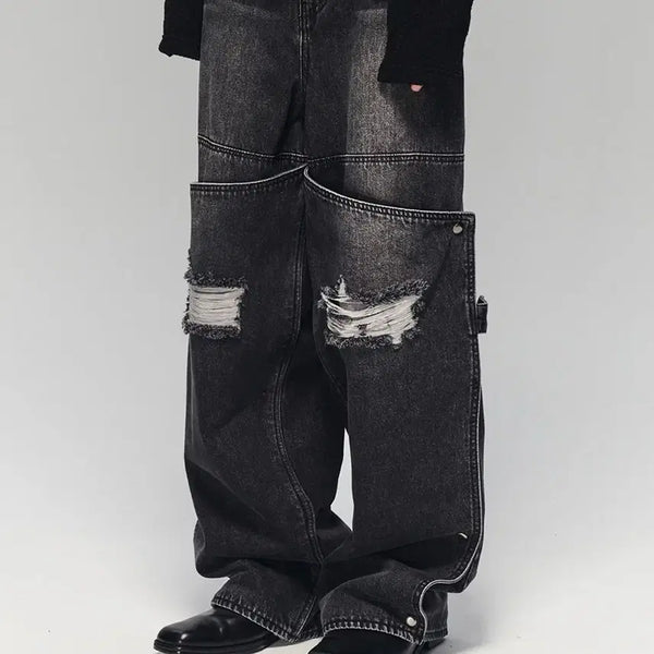 [BUNJANG] Maisonmined Ajouter Snap Denim Pants (Size 50) / 메종미네드 AJOUTER SNAP DENIM PANTS (50)