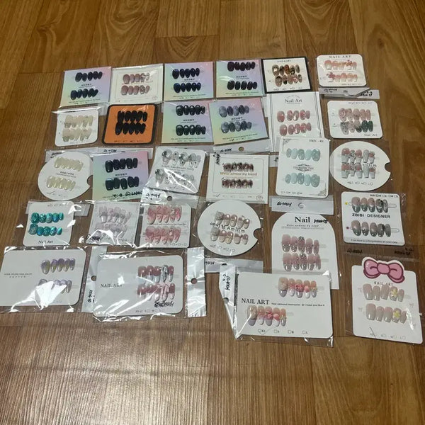 [BUNJANG] 28-Piece Nail Tip Set (XS Size) / 다양한 디자인 네일팁 28종xs
