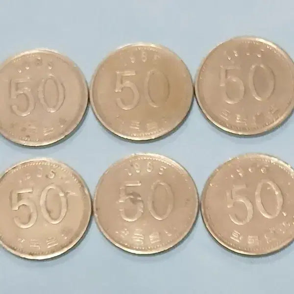 [BUNJANG] 1985 50 Won Coin Bundle (10 Coins) / 1985년 50원 동전 10개 묶음