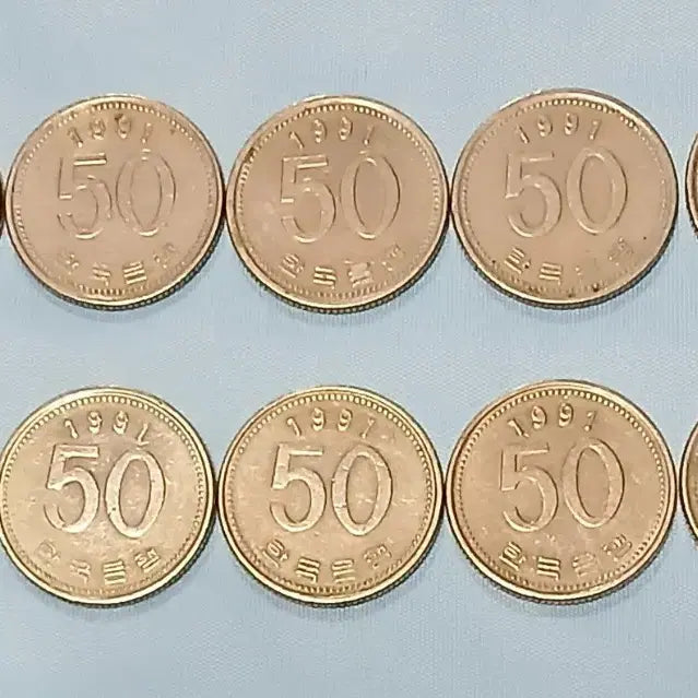 [BUNJANG] 1991 50 Won Coin Bundle (10 pcs) / 1991년 50원 동전 10개 일괄