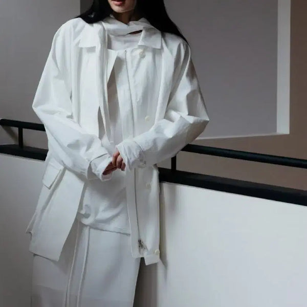 [BUNJANG] RRACE Work Safari Jacket Ivory / RRACE Work Safari Jacket 레이스 워크 사파리 자켓
