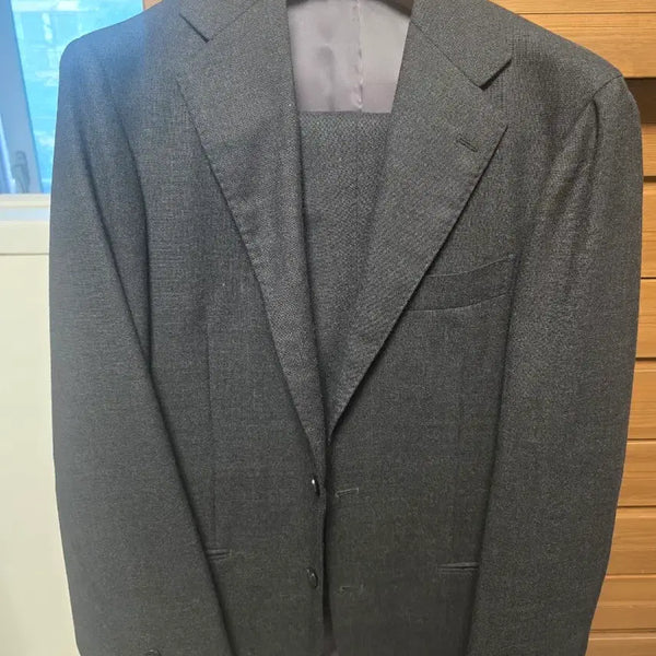 [BUNJANG] Ring Jacket Charcoal Grey Twist Wool Suit 50 / 링자켓 캄트위스트 원단 차콜그레이 수트 50